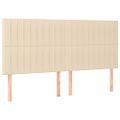 vidaXL Posteľný rám boxspring s matracom krémový 160x200 cm látka