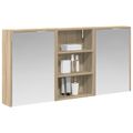 vidaXL Set kabinetov do kúpeľne 3 ks 126 x 16 x 62.5 cm