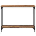 vidaXL Konzolový stôl Staré drevo 101 x 30.5 x 75 cm Kompozitné drevo