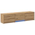vidaXL TV skriňa s LED 165 x 34 x 40 cm Remeselnícky dub