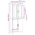 vidaXL Highboard 2 ks Čierny dub 69,5 x 34 x 180 cm