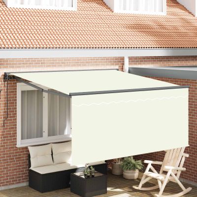 vidaXL Zatemniteľná markíza Krémová 300 x 250 cm Polyester a hliník