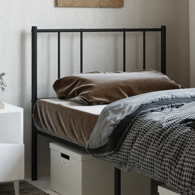 vidaXL Kovové náhradné čelo postele čierne 107 cm