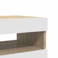 vidaXL TV skrinky s LED svetlami 2 ks biele a dub sonoma 60x35x40 cm