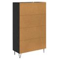 vidaXL Highboard Čierny dub 69,5 x 31 x 115 cm Kompozitné drevo