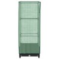 vidaXL Záhon s krytom na skleník ratanový vzhľad 40x40x123 cm