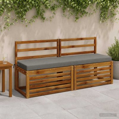 vidaXL Vankúš na lavičku SOEST 100% polyester Sivá 150 x 40 x 8 cm