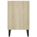 vidaXL TV stolík nohy z kovu dub sonoma 103,5x30x50 cm