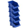 vidaXL Stohovateľné úložné boxy 250 ks, 103x165x76 mm, modré