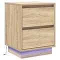 vidaXL Nočný stolík Sonoma dub 39 x 34,5 x 50 cm Kompozitné drevo