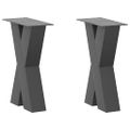 vidaXL Nohy konferenčného stolíka v tvare X, 2 ks, antracitové, 28 x (42-43) cm, oceľ