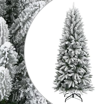 vidaXL Zasnežený umelý vianočný stromček 240 cm PVC a PE