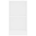 vidaXL Knižnica farba bielo 40x24x75 cm kompozitné drevo
