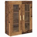 vidaXL Highboard Staré drevo 69,5 x 34 x 180 cm Kompozitné drevo