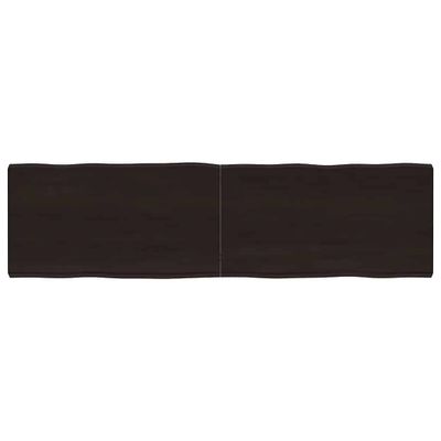 vidaXL Stolová doska tmavohnedá 180x50x(2-6)cm ošetrený masív hrany