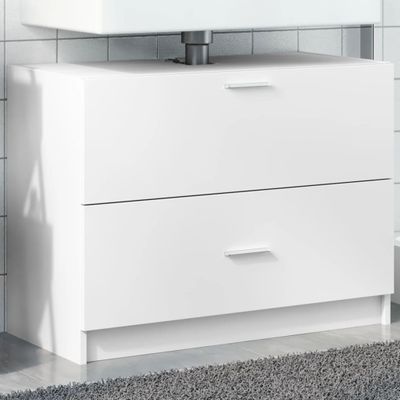 vidaXL Skrinka pod umývadlo biela 78x37x59 cm kompozitné drevo
