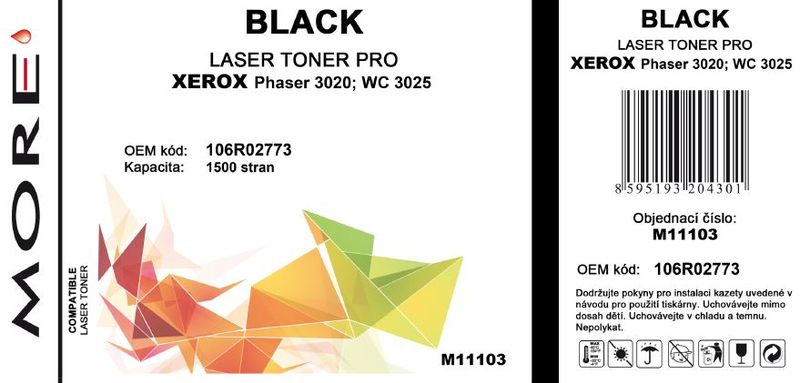 ARMOR MORE toner kompatibilný s Xerox 106R02773, 1500str,čierna/black