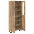 vidaXL Highboard 2 ks Remeselný dub 69,5 x 34 x 180 cm