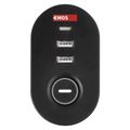 Predĺžovací kábel EMOS P1311PD 1,5m/3 zásuvky/vypínač/uchytenie na stôl/USB/čierny/PVC/1,5mm2