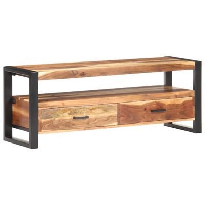 vidaXL TV skrinka 120x35x45 cm, drevený masív s medovým náterom