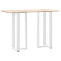 vidaXL Nohy barového stola v tvare T, 2 ks, biele, 40x35x(100-101) cm, oceľové