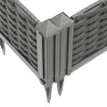 vidaXL Záhradný kvetináč s kolíkmi bledosivý 42,5x42,5x28,5 cm PP