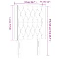 vidaXL Čelo postele s LED bledosivé 83x16x118/128 cm látka