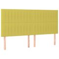 vidaXL Čelo postele s LED zelené 180x5x118/128 cm látka