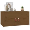 vidaXL Nástenné skrinky 2 ks medovohnedé 60x30x30 cm masívna borovica