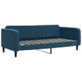 vidaXL Denná posteľ s matracom modrá 90x200 cm zamat