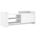 vidaXL TV skrinka biela 100x35x40 cm spracované drevo