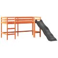 vidaXL Detská vyvýšená posteľ veža ružová 80x200 cm masívna borovica