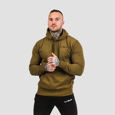 Mikina Athlete Military Green Black - GymBeam, veľkosť S, 60% cotton, 40% nylon