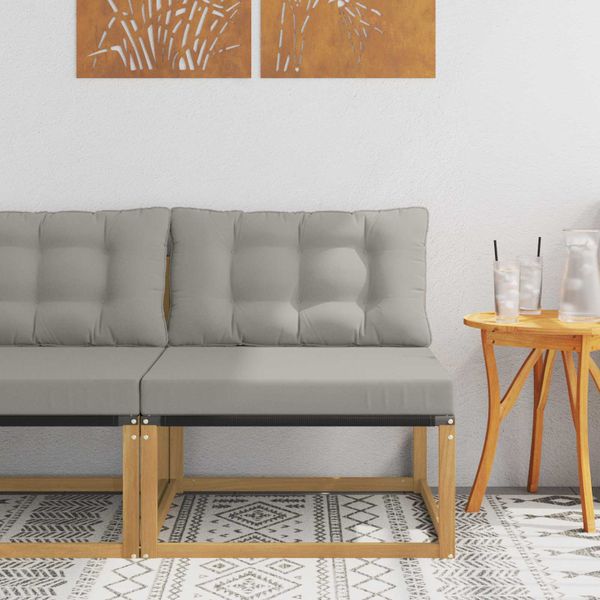 vidaXL Záhradná stredná sedačka s vankúšom Biela 79 x 83 x 73 cm oceľ