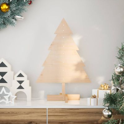 vidaXL Drevený vianočný stromček na dekoráciu 70 cm drevený masív