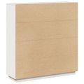 vidaXL Vysoká skrinka biela 110,5x35x117 cm masívna borovica
