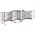 vidaXL Oblúkové gabiónové koše 10 ks 400x50x100/120cm pozinkov. železo
