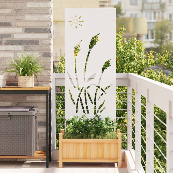 vidaXL Záhradná clona na súkromie Rezací Biela 50 x 140 cm