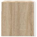 vidaXL Nástenné TV skrinky 4 ks biele a dub sonoma 30,5x30x30 cm