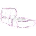 vidaXL Rám postele bez matraca Hanko tmavosivá 100x200 cm zamat