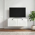 vidaXL Nástenná TV skrinka Biela 78,5 x 31 x 30 cm Kompozitné drevo