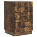vidaXL Nočný stolík Dymový dub 43 x 41 x 63,5 cm Kompozitné drevo