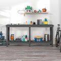 vidaXL Pracovná lavica sivá 180x50x80 cm masívna borovica