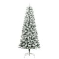vidaXL Umelý Sklápací Vianočný Stromček 300 LED Zelená a biela 240 cm