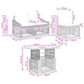 vidaXL Súprava záhradných pohoviek 8 ks Čierna a krémová biela