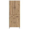 vidaXL Highboard 2 ks Remeselný dub 69,5 x 34 x 180 cm