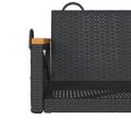 vidaXL Hojdacia lavica čierna 63x62x40 cm polyratan