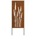 vidaXL Záhradná clona na súkromie Kvetinový Hrdzavý 50 x 140 cm