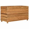 vidaXL Vyvýšený záhon 100x40x55 cm, recyklované tíkové drevo a oceľ