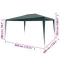 vidaXL Párty stan 3x4 m, PE, zelený